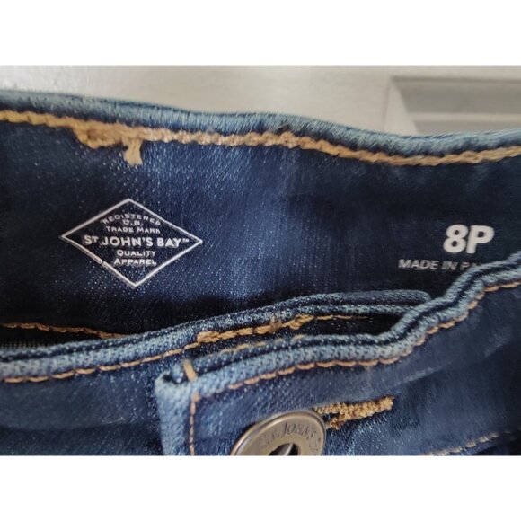 St. John's Bay Bootcut Secretly Slender Medium Wash Mid-Rise Jeans 8P NWT - Picture 6 of 8